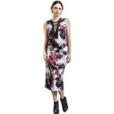 👉 Dress zwart e jurk Jawbreaker Dark Passions Floral Tie Up Maxijurk 5056290429217