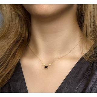 👉 Halsketting geelgoud One Size array TFT Collier Onyx 0,7 mm 40 - 42 cm 8718834666324