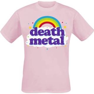 👉 Shirt roze T-Shirt Goodie Two Sleeves Death Metal Rainbow 4060587959609