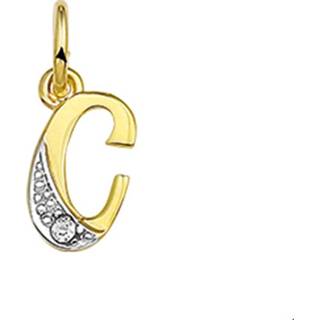 👉 Bedel goud geelgoud diamant vrouwen active TFT Letter C 0.01ct H P1 8718834221615