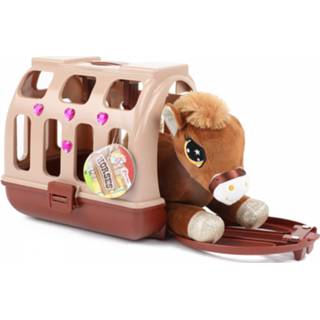 👉 Bruin pluche kunststof One Size Toi-Toys mini-knuffel paard junior 2-delig 8719904751452