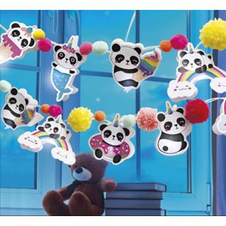 👉 Katoen One Size meerkleurig Totum slingerset Light String panda junior 5-delig 8714274071940