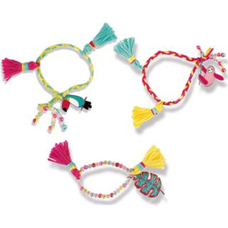 👉 Knutselset kunststof One Size meerkleurig meisjes SES Creative sieraden Fashion armbanden 6-delig 8710341141455