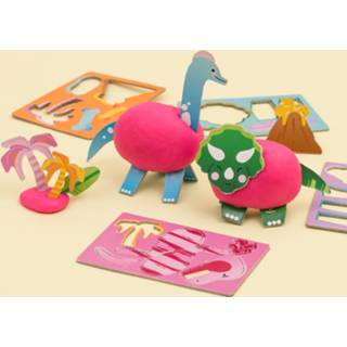 👉 Knutselset roze kunststof One Size ThumbsUp! Vorm je eigen dinosaurus 7 cm 5060613314838