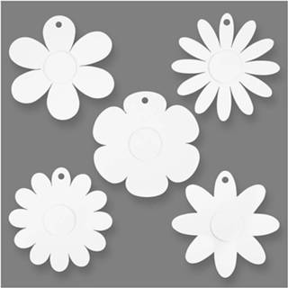 👉 Knutselset wit karton One Size Creotime Flowers 20 cm 15 stuks 5707167075920