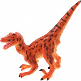 👉 Dinosaurus geel oranje kunststof One Size Johntoy Animal World Staurikosaurus 13 cm geel/oranje 8719817276448