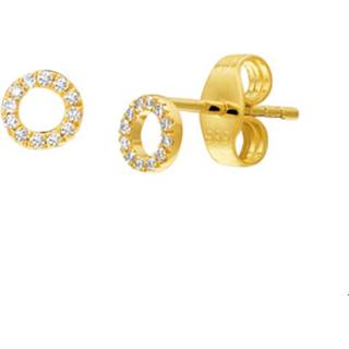 👉 Oorknop diamant geelgoud goudkleurig One Size no color TFT Oorknoppen 0.07ct (2x0.035ct) H P1 Glanzend 8718834525850