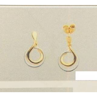 👉 Oorhanger bicolor goud glanzen One Size array TFT Oorhangers Rond Glanzend 20 mm x 11 8718834674350