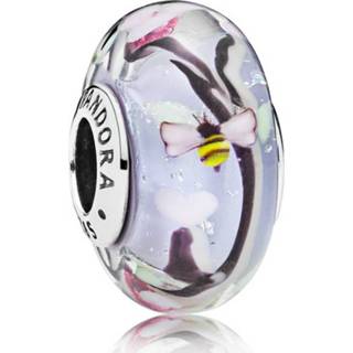 👉 Bedel zilver active bloemen paars Pandora zilver-muranoglas Enchanted Garden 797014 5700302652048