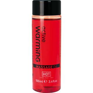 👉 Massageolie One Size rood HOT Active Warming 100 ml 4042342002799