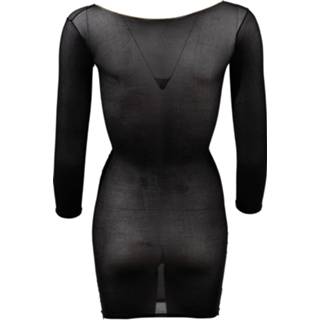 👉 Mini jurk One Size zwart met lange mouwen S-L 4024144218103