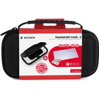 👉 Switch zwart Bigben Nintendo Lite Transport Case (Zwart) + Tempered Glass Screen Protector 3499550380354