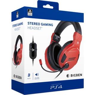 👉 Gaming headset rood Bigben Playstation 4 Stereo (rood) 3499550381429
