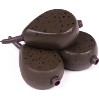 👉 Karperlood bruin X2 Flat Inline Pear - 142g 3 stuks 8718794269023