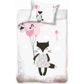 👉 Dekbedovertrek roze katoen One Size baby's Carbotex baby vos 100 x 135 cm 5902689442247