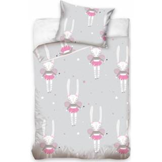 👉 Dekbedovertrek roze katoen One Size baby's Carbotex baby ballerina 100 x 135 cm 5902689442292
