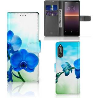 Sony Xperia 10 II Hoesje Orchidee - Cadeau voor je Moeder blauw Orchidee blauw Sony Xperia 10 II Hoesje - Cadeau voor je Moeder 8720215665369