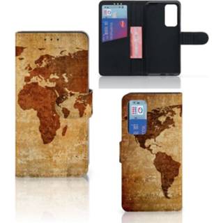 👉 Flipcover Alcatel 1B (2020) Flip Cover Wereldkaart 8720215335774