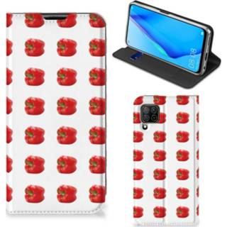 👉 Rood Huawei P40 Lite Flip Style Cover Paprika Red 8720215242089