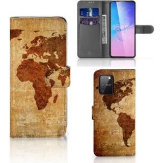 👉 Flipcover Samsung S10 Lite Flip Cover Wereldkaart 8720215833669