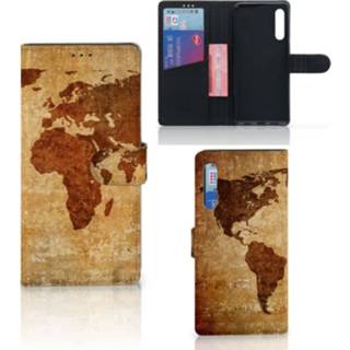 👉 Flipcover Huawei P Smart Pro Flip Cover Wereldkaart 8720215346558