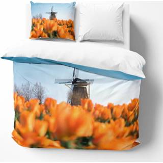 👉 Kussen slop katoen meerkleurig bloemen DLC Tullip Mill 1-persoons (140 x 200/220 cm + 1 kussensloop) Dekbedovertrek 8719425803654