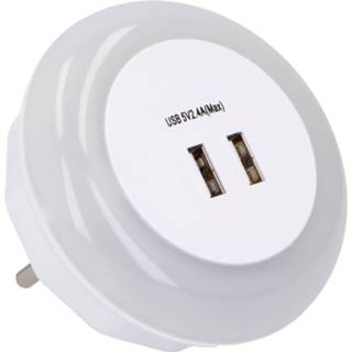 👉 Nachtlamp One Size no color Grundig met 2 USB-laders 8711252069906