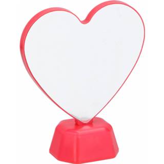 👉 Spiegel rood kunststof One Size Grundig oneindige hart LED 15,5 x 19 cm 8711252150239