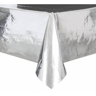 Tafelkleed zilver kunststof One Size Unique folie 137 x 274 cm 11179504107