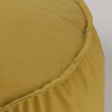 👉 Poef stoffen bekleding mosterdgeel Kave Home 'Nedra' 70cm, kleur 8433840604060