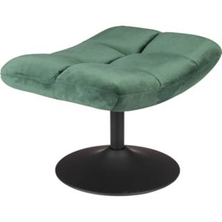 👉 Groen gepoedercoat stalen frame Dutchbone Hocker 'Bar' Velvet, kleur 8718548050075