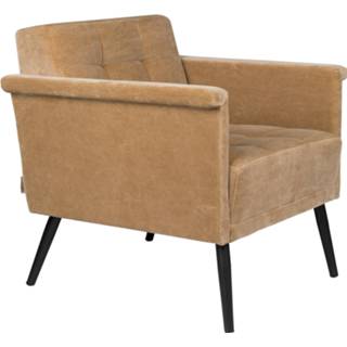 👉 Fauteuil gepoedercoat stalen frame camel Dutchbone 'Sir', kleur 8718548049000
