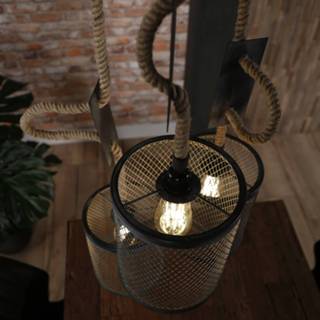 👉 Industriële hanglamp metaal grijs 'Judi' 3-lamps, Ø20cm 8713244082030