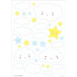 👉 Muursticker blauw geel vinyl Little Lovely muurstickers Wolk junior 50 cm blauw/geel 8719033869219