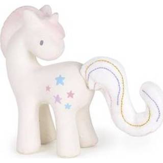 👉 Rubber katoen stuks activiteiten speeltjes Tikiri Fairytales: EENHOORN Cotton Candy 13cm, in natuurlijk en katoen, met belletje, vensterdoos, 0+ 4792247004632