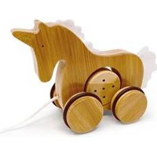 👉 Kinderfeet houtkleurig bamboo kunststof stuks kinderen Kinderfeets Trekfiguur Eenhoorn 850007036140