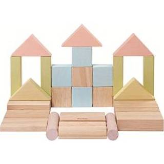 👉 Houten blok pastel hout stuks Plan Toys 40 blokken 8854740055071