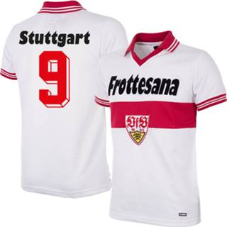 👉 Voetbalshirt l wit VFB Stuttgart Retro 1977-1978 + Nummer 9 - 5059067572451