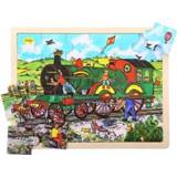 👉 Stuks Bigjigs 24 Piece Tray Puzzle - Train 691621087411