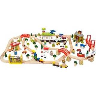 👉 Stuks bigjigs houten treinen Transport Train Set 691621090183