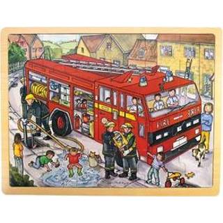 👉 Stuks Bigjigs 24 Piece Puzzle Tray - Fire Engine 691621087428