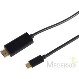 👉 Kabel adapter zwart S-Conn 10-57025 video 1 m HDMI Type A (Standaard) USB C 4017538077295