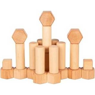 👉 Stuks blokken Goki Building blocks refined with walnut oil, nature 4013594588034