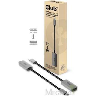 👉 DisplayPort zwart zilver CLUB3D CAC-1567 kabeladapter/verloopstukje USB Type C Zwart, 8719214471460