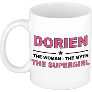 👉 Beker active vrouwen Dorien The woman, myth supergirl beterschap cadeau mok/beker 300 ml