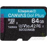 👉 Canvas Kingston Technology Go! Plus flashgeheugen 64 GB MicroSD Klasse 10 UHS-I 740617301175
