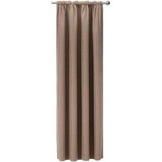 👉 Gordijn polyester taupe Sam - 250x140 cm (1 stuk) Leen Bakker 8714901680149