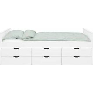 👉 MDF wit Bed Alba - 90x200 cm Leen Bakker 5707252078171