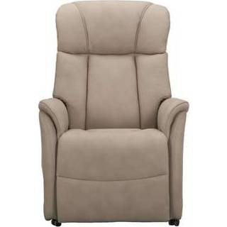 👉 Relax fauteuil stof taupe Relaxfauteuil Nebraska (sta -op) - Leen Bakker 8714901547015