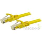 👉 Patchkabel geel StarTech.com CAT6 kabel snagless RJ45 connectors koperdraad ETL 1,5 m